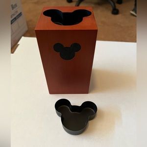 NWOT - Disney Parks Tea Light Holder Solid Wooden Block Base